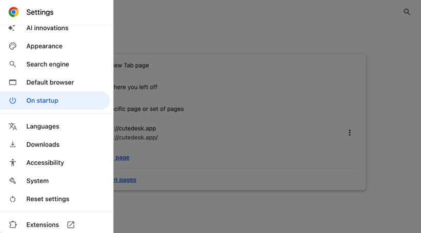 Step 1: Open Chrome Settings
