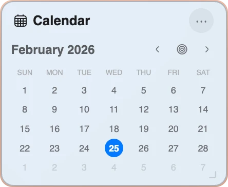 Calendar Widget