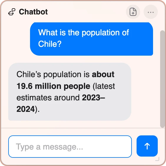 Chatbot widget