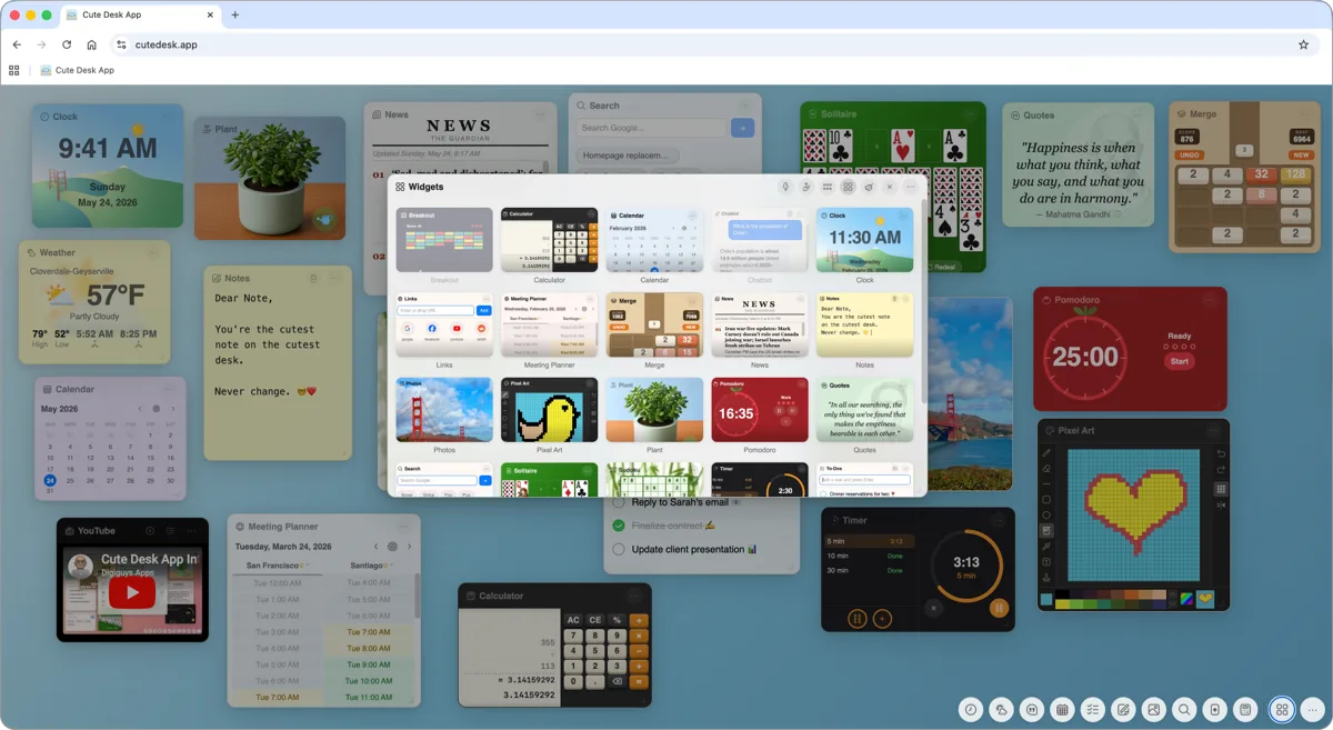 Widget Launcher — preview view