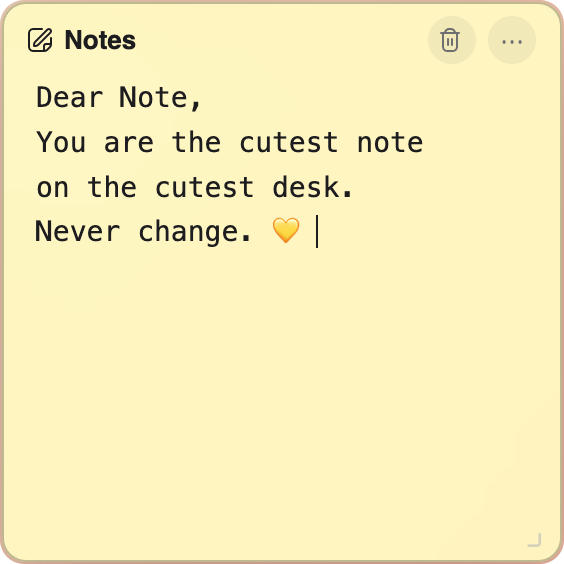 Notes Widget