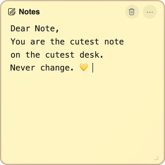 Notes Widget