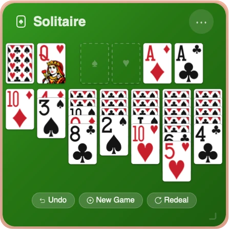 Solitaire widget