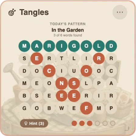 Tangles — daily word puzzle widget