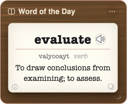 Word of the Day Widget